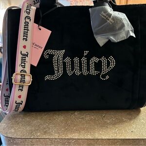 JUICY VELOUR plush black tote 👜